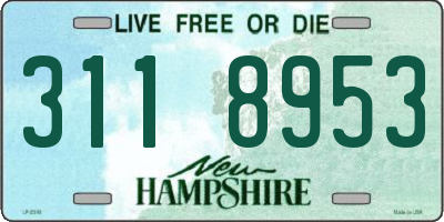 NH license plate 3118953