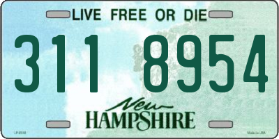NH license plate 3118954