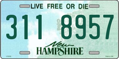NH license plate 3118957