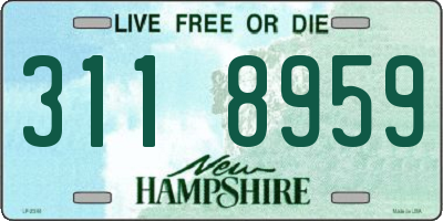 NH license plate 3118959
