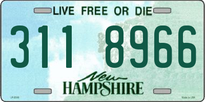 NH license plate 3118966