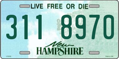 NH license plate 3118970