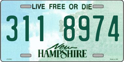 NH license plate 3118974