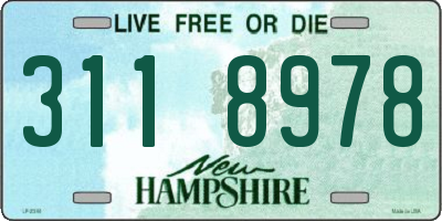NH license plate 3118978