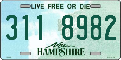 NH license plate 3118982