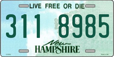 NH license plate 3118985
