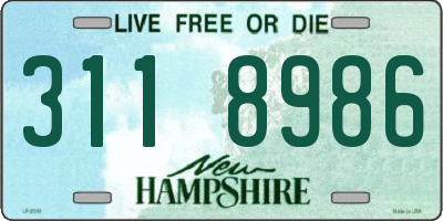NH license plate 3118986