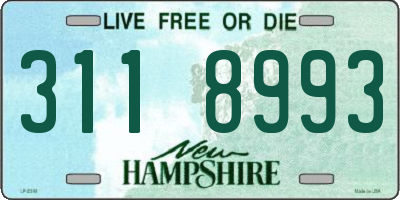 NH license plate 3118993
