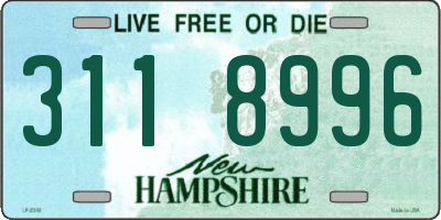 NH license plate 3118996