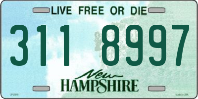 NH license plate 3118997