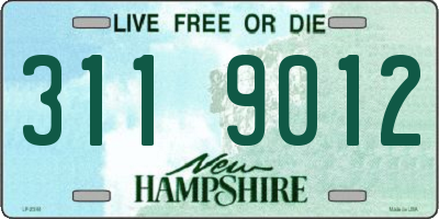 NH license plate 3119012