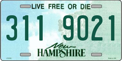 NH license plate 3119021