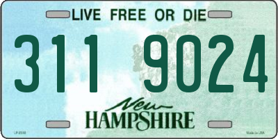 NH license plate 3119024