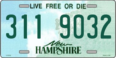 NH license plate 3119032