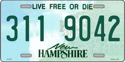 NH license plate 3119042