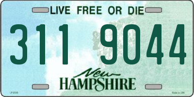 NH license plate 3119044