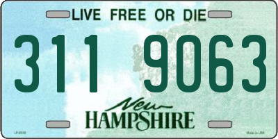 NH license plate 3119063