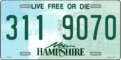NH license plate 3119070