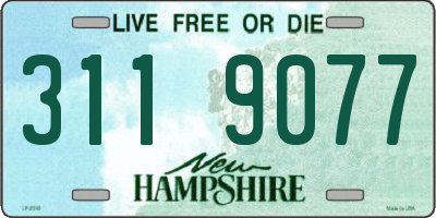NH license plate 3119077