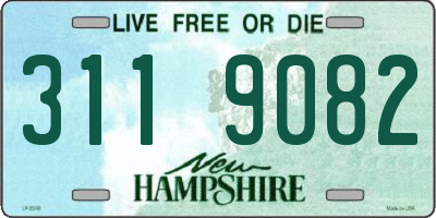NH license plate 3119082