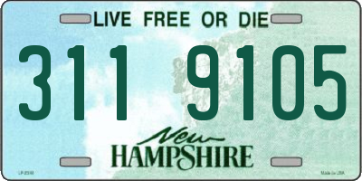 NH license plate 3119105
