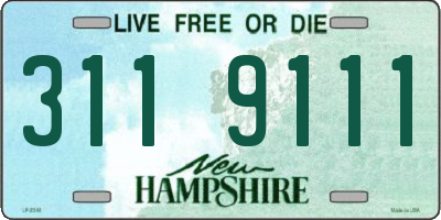 NH license plate 3119111