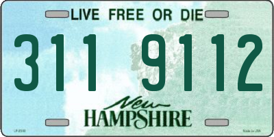 NH license plate 3119112