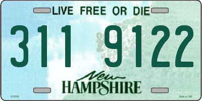 NH license plate 3119122