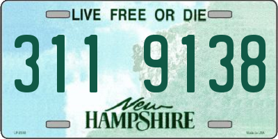 NH license plate 3119138