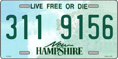 NH license plate 3119156