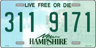 NH license plate 3119171