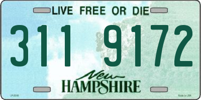 NH license plate 3119172