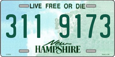 NH license plate 3119173