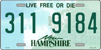 NH license plate 3119184