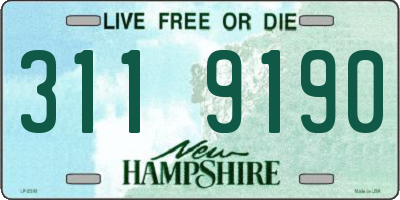 NH license plate 3119190