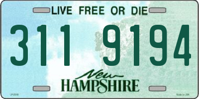 NH license plate 3119194