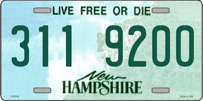 NH license plate 3119200