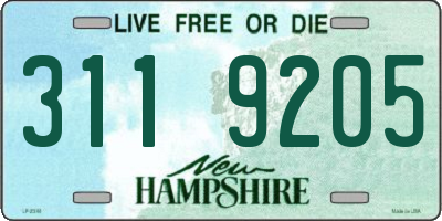 NH license plate 3119205