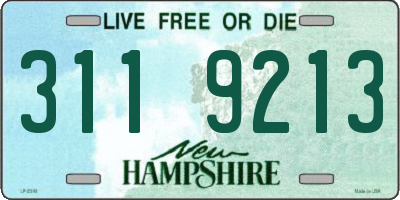NH license plate 3119213
