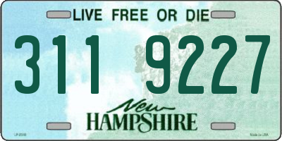 NH license plate 3119227