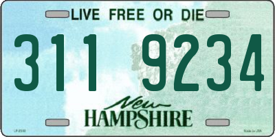 NH license plate 3119234