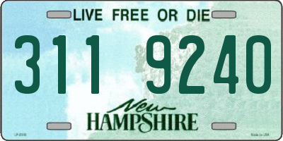 NH license plate 3119240