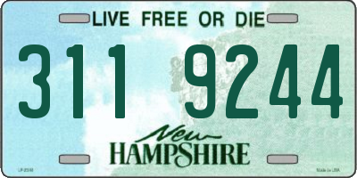 NH license plate 3119244
