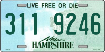 NH license plate 3119246