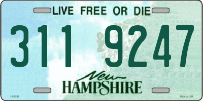 NH license plate 3119247