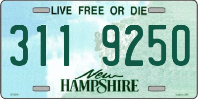 NH license plate 3119250