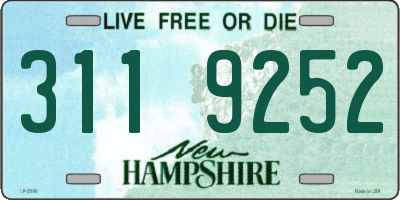 NH license plate 3119252