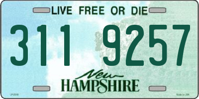NH license plate 3119257