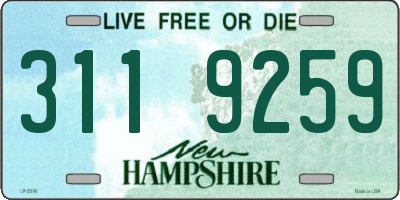 NH license plate 3119259