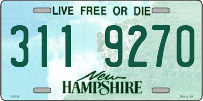 NH license plate 3119270